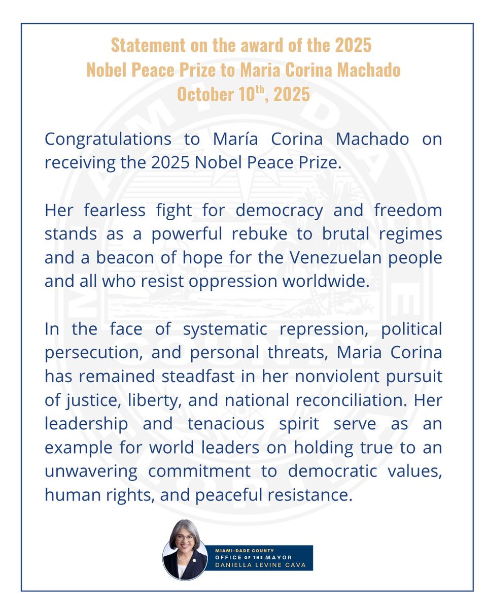 Daniella Levine Cava tweet media