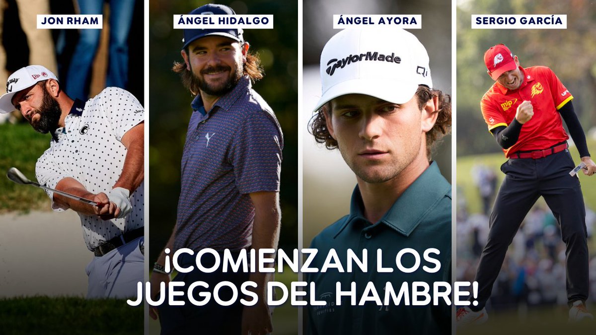 💥¡Comenzaron los Juegos del Hambre del golf!⛳️
El Open de España reúne a la élite con Rahm 🇪🇸 como favorito, Hidalgo 🥇 defendiendo título, Ayora 🥉brillando y el regreso de Sergio García 🔙.
Mal inicio para Rahm, pero ya sabes: cabeza 🤯, corazón ❤️y coj*nes 💪. #OpenDeEspaña