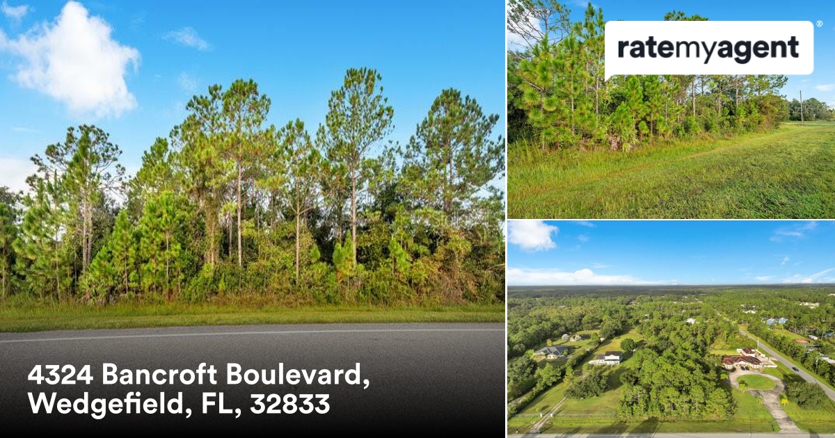 📍 4324 Bancroft Boulevard, Wedgefield, FL, 32833

Our team’s latest listing on RateMyAgent
NAR 276512930
rma.reviews/wr1jltvhn4w9

...
#ratemyagent #realestate