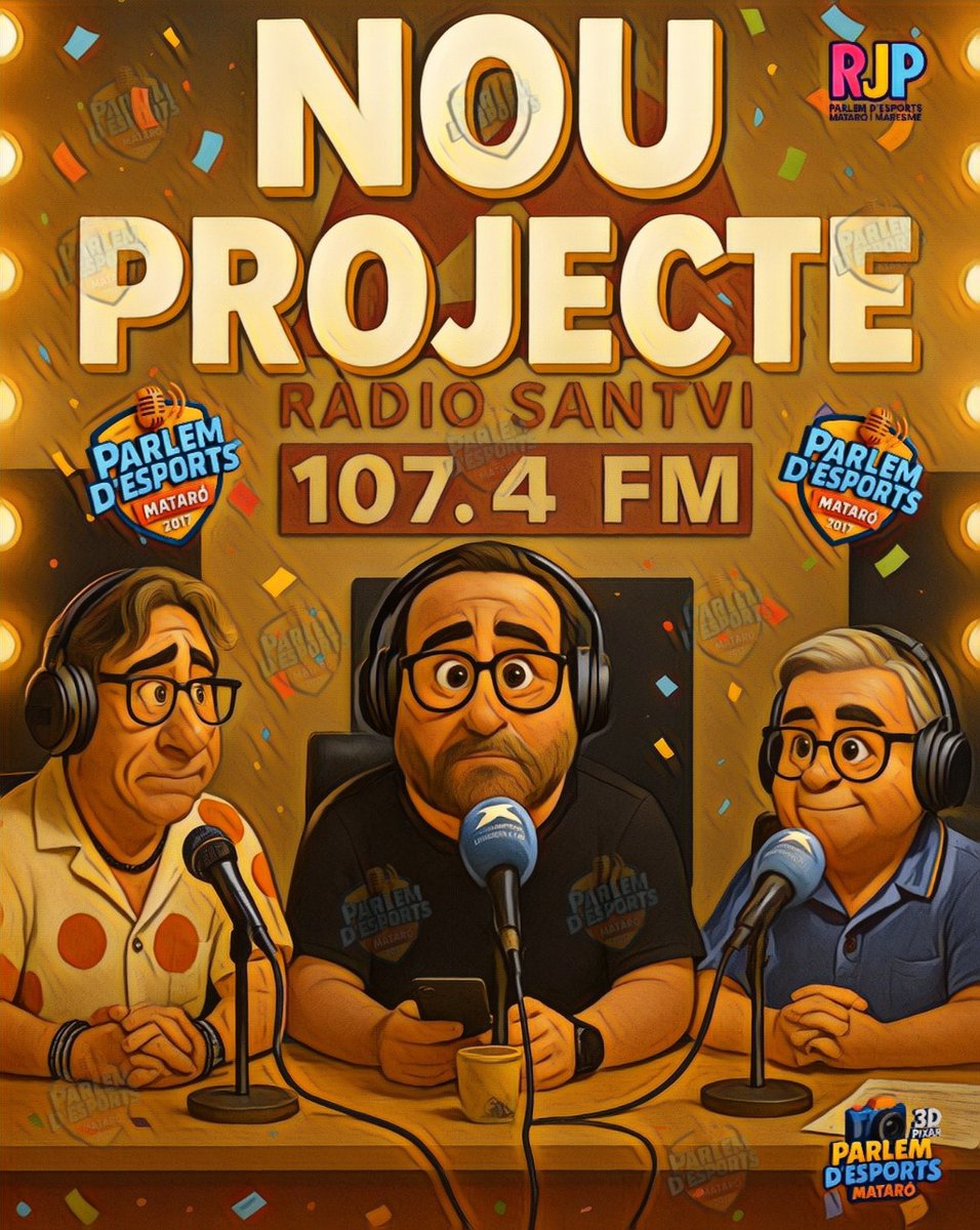 📻 Atenció, oients de Parlem D'ESPORTS FM! A partir del 14 d’octubre 2025… arriba un nou projecte que us sorprendrà! 🔥 Estigueu molt atents… El dia està a punt d’arribar! ⏳✨ #radio #entrevistes #santvicentmontalt
#Llavaneres #Mataró #Maresme #Catalunya #futbolcat