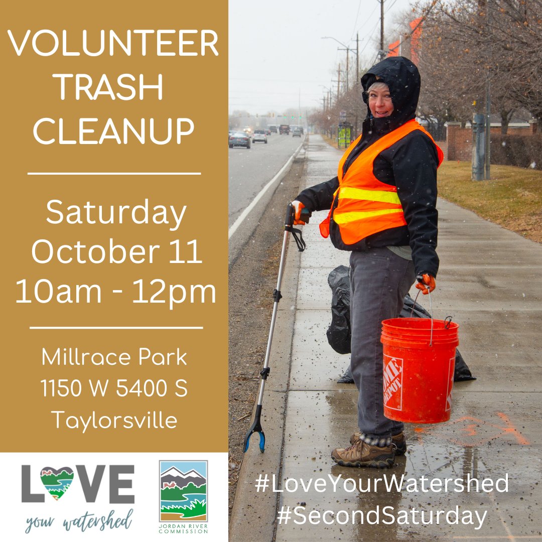 JordanRiverComm's tweet image. Volunteer Cleanup Day! 🌿
Trash that collects in our streets often ends up in the Jordan River. You can help stop it before it gets there!

📅 Join us Saturday, October 11
🕙 10 AM – 12 PM
📍 Millrace Park (1150 W. 5400 S. Taylorsville)

lp.constantcontactpages.com/ev/reg/r6y3czn