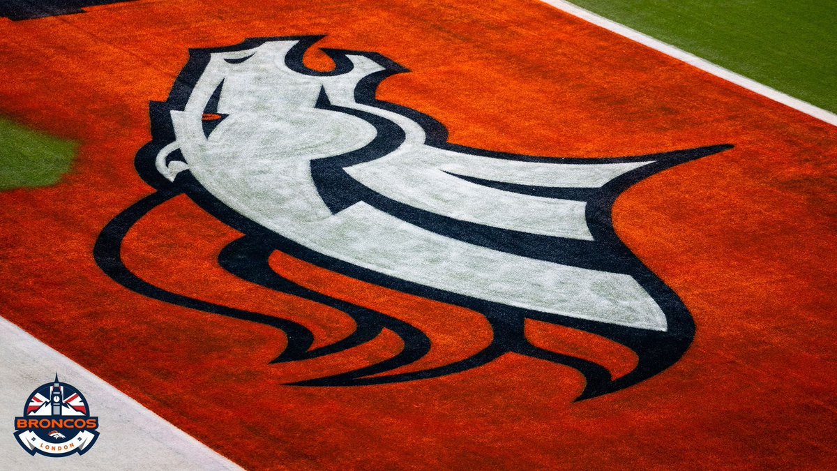 Orange end zones for the Broncos in London 👀🔥 

#BroncosCountry
