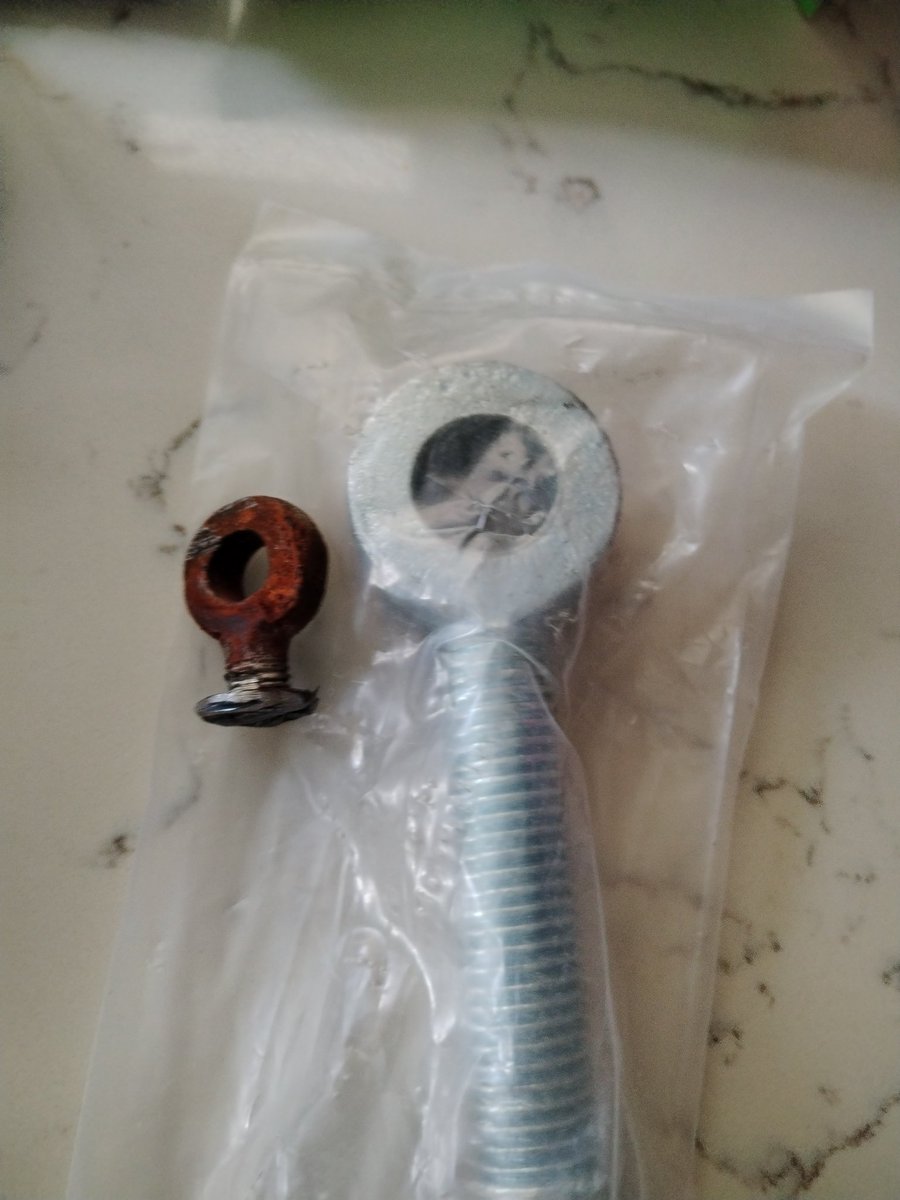 Think I may have ordered the wrong size replacement bolt