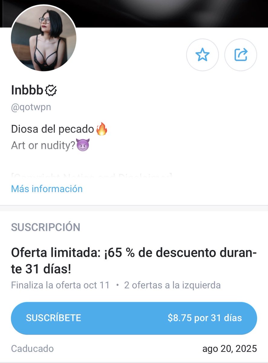 leblackmambe's tweet photo. Cata Digital #004 — @qotwpn 🍷

Estafa total.
Todas las fotos están censuradas y no se ve absolutamente nada.
Encima cobra como si sirviera champaña, pero entrega agua tibia.

⭐️☆☆☆☆

“Promete lujo… pero te vende la botella vacía.”

#CatadorDeOnlyFans #CataDigital https://t.co/lLBR5dH2Z8