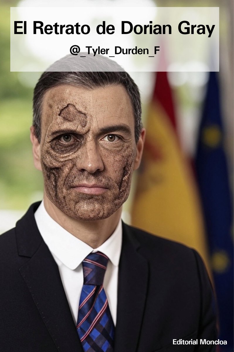 _Tyler_Durden_F's tweet image. Si hay algún libro que describa a Pedro Sánchez es “El retrato de Dorian Gray”. Es puro Sánchez y su contraste entre narcisismo y decadencia. Su naturaleza y su corrupción moral
#Sanchez #PSOE