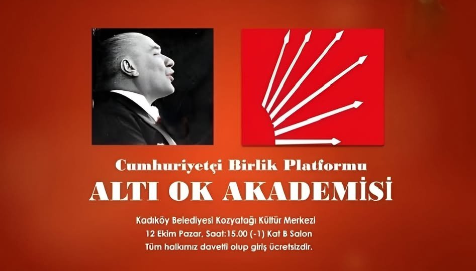 cbplatformu's tweet photo. Önümüzde çözüm olarak bekleyen Atatürk'ün 6 OK  ilkelerini 12 Ekim 2025 Pazar günü adım adım ortaya sermeye başlayacağız.  Bizi tanımayanlarla tanışacağız.
12 Ekim Pazar’ı unutmayın, hep birlikte olalım. https://t.co/O1pDyPzAK3
