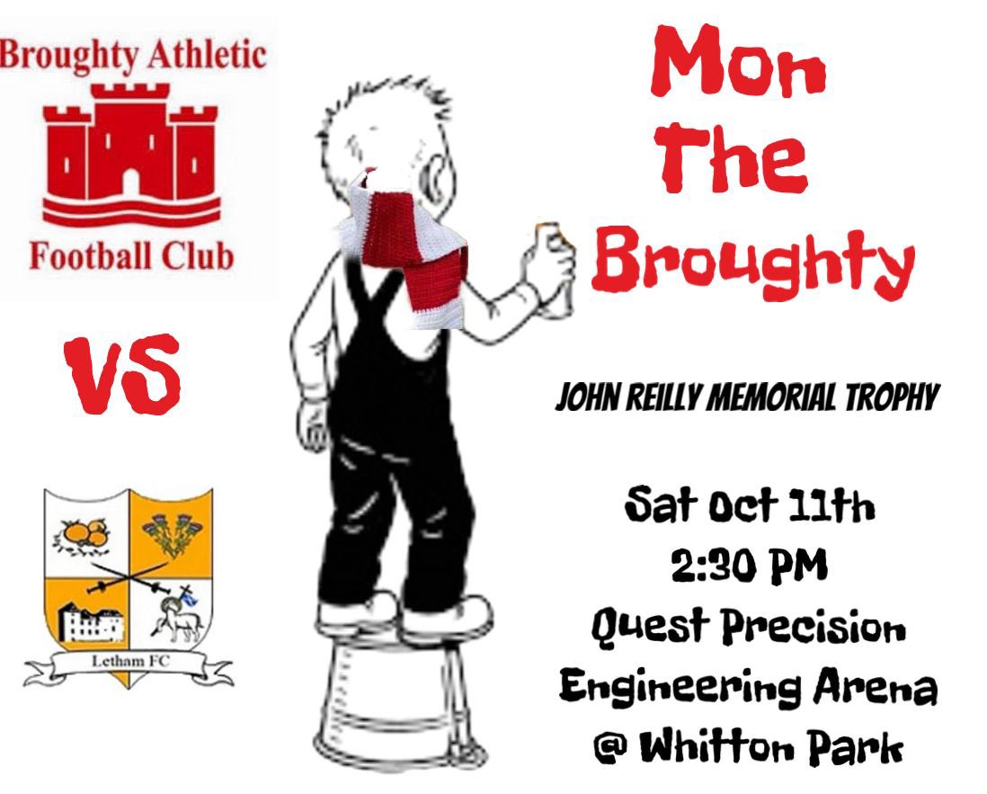 BroughtyAJFC's tweet image. This weekend we take on @lethamJFC at the Quest Arena in The John Reilly Memorial Trophy.

Admission prices are:

Adults £6
Concessions £3

Season tickets are not valid for this match

#BALJ #JohnReillyMemorialTrophy #MontheFed🏰