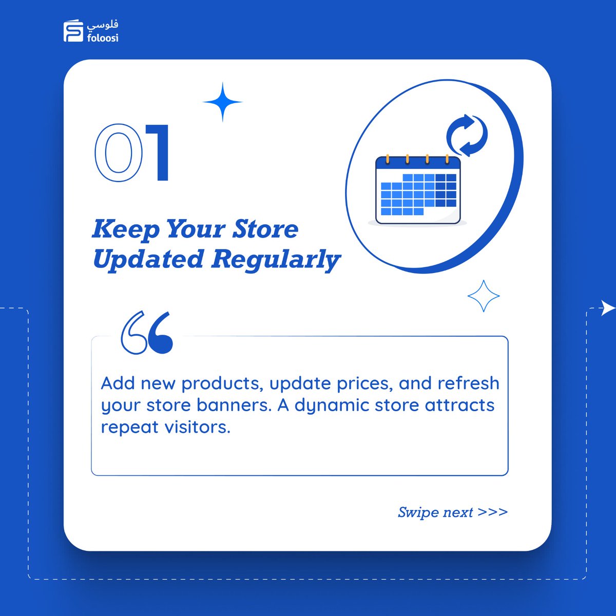 foloosi's tweet image. Take your Foloosi Store to new heights! 🚀

Discover 7 game-changing tricks to level up your sales and grow your business like a pro! 💡📈

Upgrade your store now! ⚡

#SmartStoreSolutions #FoloosiProMoves #FoloosiStoretricks #SmartBusinessWithFoloosi #LevelUpWithFoloosi