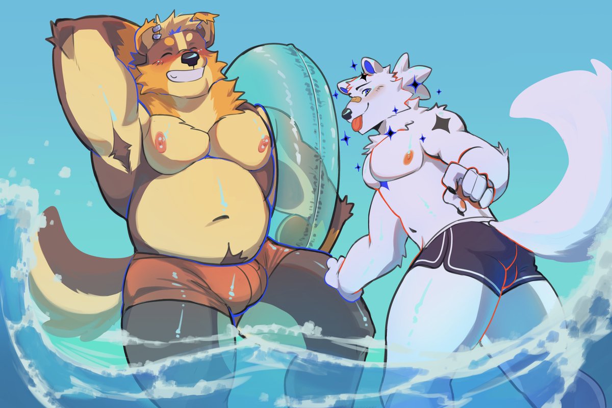 beach day with Oreo and Cookie!!