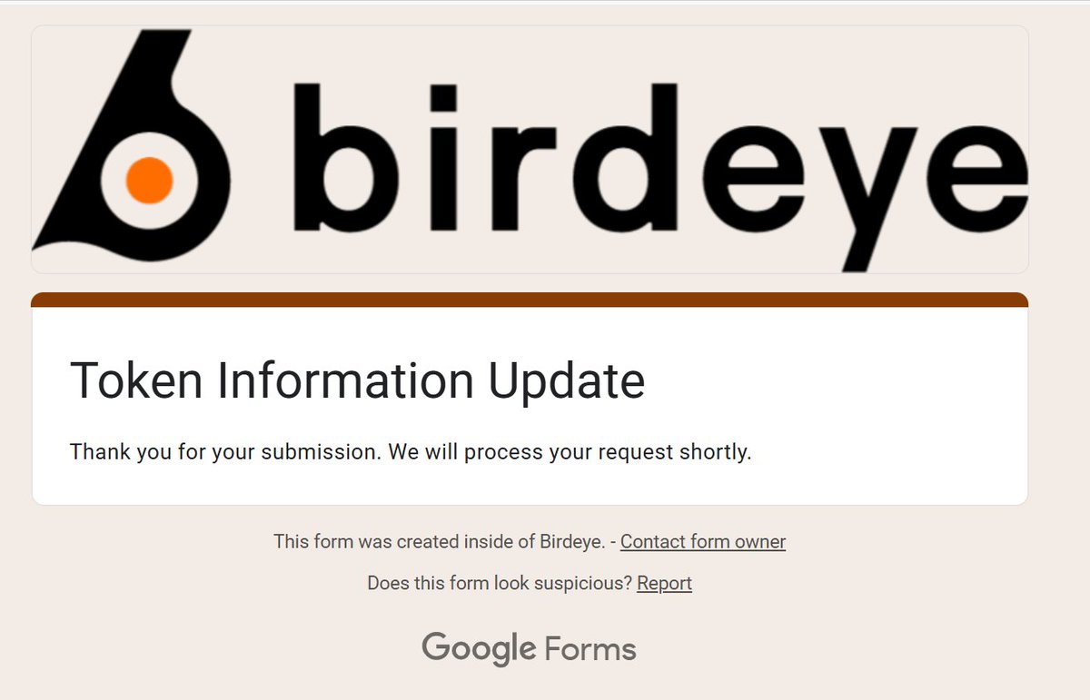 We’ve officially submitted the Birdeye verification form for $CFX.
Once processed, our token information (logo, name, and socials) will be fully updated across Birdeye and integrated platforms.

This step helps strengthen our presence and trust across the Solana ecosystem.

cc: