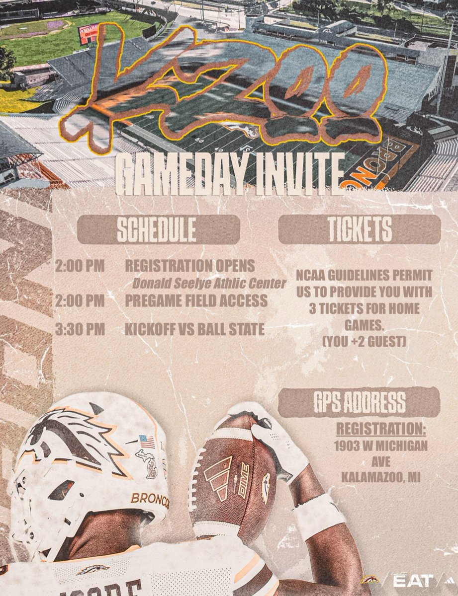 I’m excited to be up in Kalamazoo for a game this weekend! Thank you <a href="/CamAllenFB/">Cam Allen</a> for the invite!

<a href="/pawlakjoe/">Joe Pawlak</a> <a href="/WMU_Football/">Western Michigan Football</a> <a href="/CoachLT39/">Lance Taylor</a> <a href="/ZionsvilleFB/">Zionsville Football</a> <a href="/CoachTurnquist/">Scott</a> <a href="/dcgandy/">Dylan Gandy</a> <a href="/SWiltfong_/">Steve Wiltfong</a> <a href="/AllenTrieu/">Allen Trieu</a>