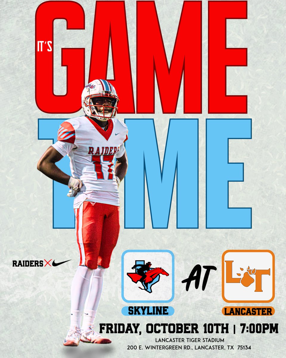 GAME DAY!!!!! Come Support your Skyline Raiders at Beverly Humphrey Stadium @7:00pm. #SHARKSONLY