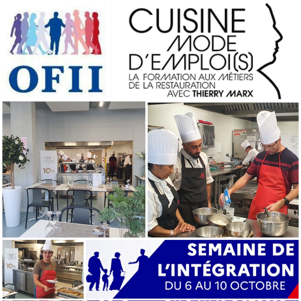 #SemaineIntegration 
Pour la 5e édition le formateur de <a href="/CuisineMEmplois/">CuisineModeDemplois</a> aidé de ses commis, signataires du Contrat d'Intégration Républicaine, a animé un atelier cuisine. Découverte métier et échanges sur la formation PREPA dédiée aux BPI signataires du CIR
<a href="/prefet06/">Préfet des Alpes-Maritimes🇫🇷</a> <a href="/DIRefugies/">Diair - Accueil et intégration des réfugiés</a>
