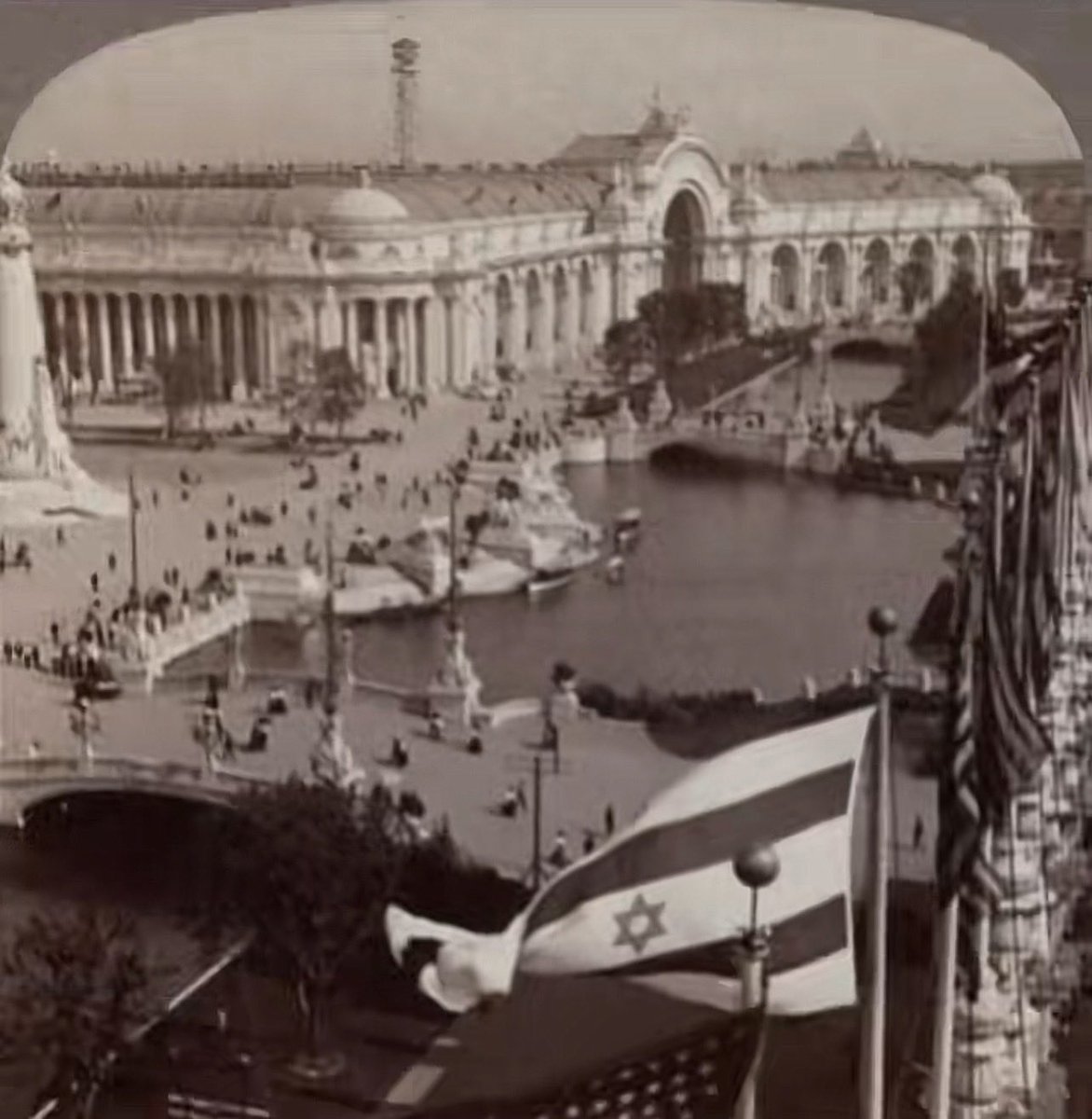 1904 St Louis Worlds Fair

Fun fact: The flag in the foreground represents a country that was not founded until 44 years later.