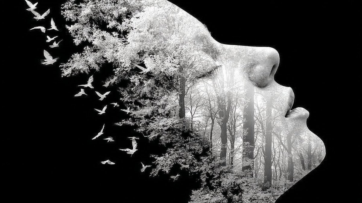 umesh_ai's tweet image. thought is a quiet algorithm --chaos 40 --ar 16:9 --stylize 500