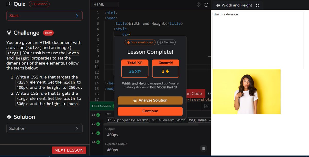 MoniTechCodes's tweet image. Day 67/100
Java variables ✔️
CSS width & height ✔️
Still showing up, one day at a time.
#100DaysOfCode #Frontend #Java #CSS #30NitesOfCode #CodingJourney #Consistency
codedex.io/community/30-n…