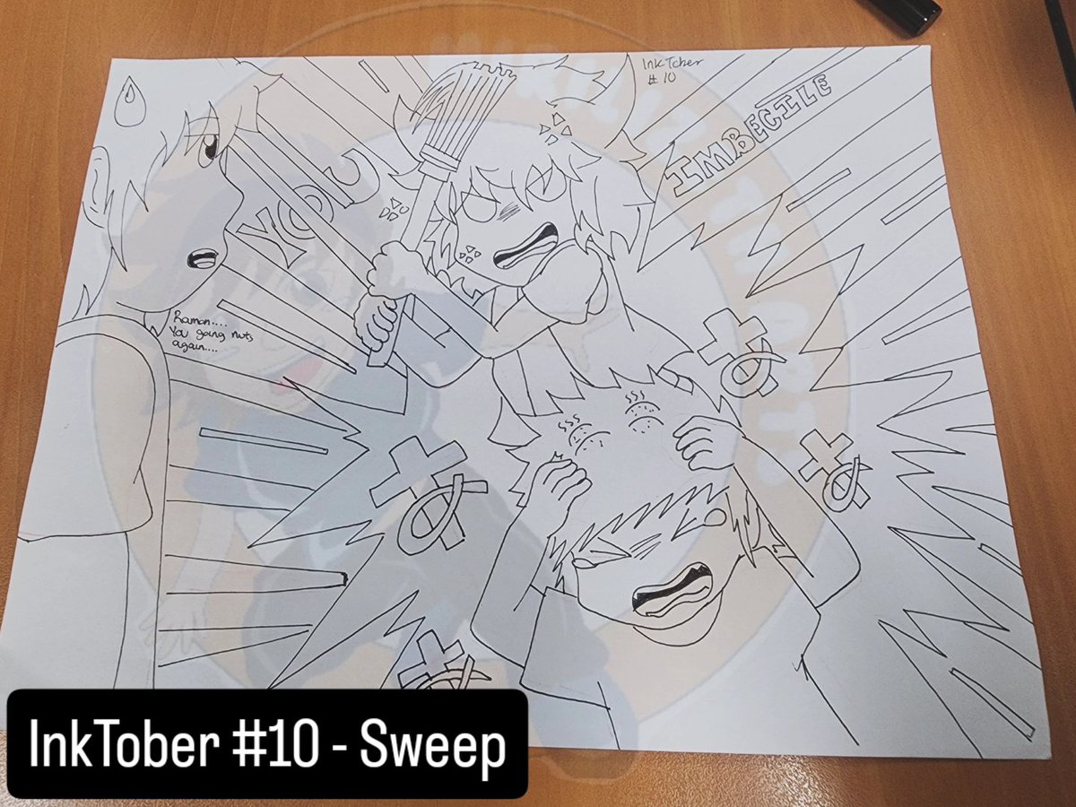 Miri_Lizeth_'s tweet photo. Typical day for them 😂

Anyway, this is Sweep for InkTober #10

#InkTober #Inktobersweep #anime #traditional #art #OCs https://t.co/ZiX0T4bgAX