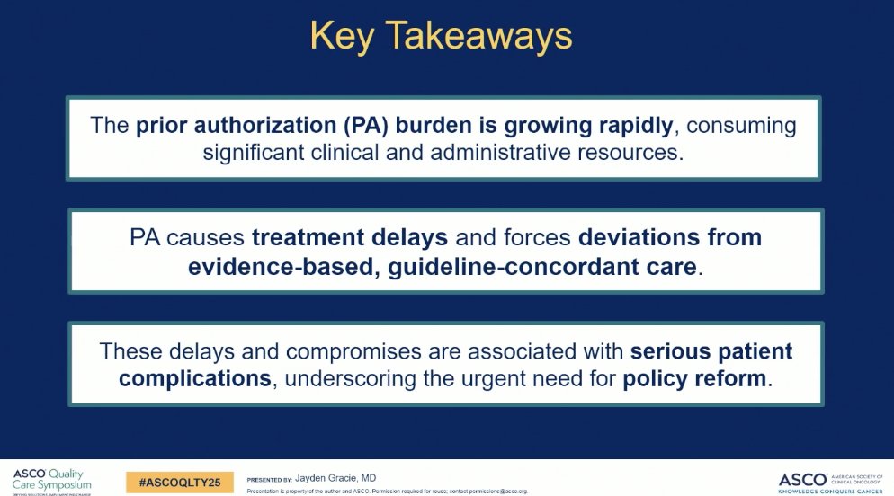 fumikochino's tweet image. Dr @jaydengracie on #priorAuthorization for #radonc #radiation cancer treatment. @ASTRO_org @ASCO #ASCOQLTY25 
#priorAuth burden is rising over time, &amp;amp; this burden is felt WORSE in community practices. It wastes provider time, but more importantly it KILLS patients. #deathbyDelay