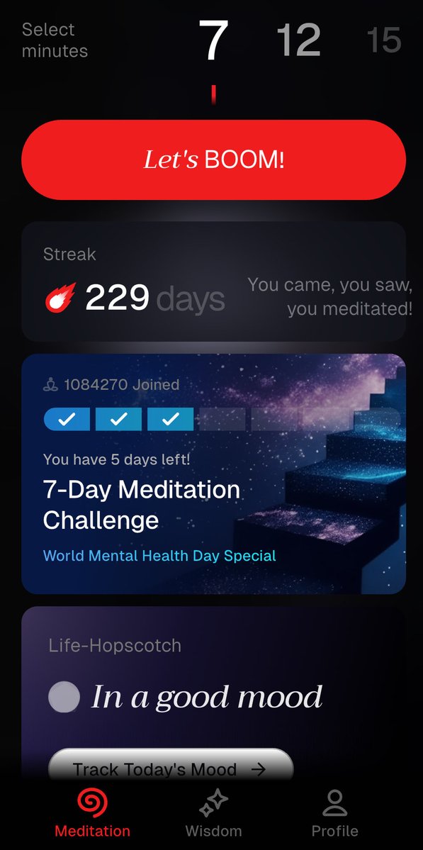 shobhitviradiya's tweet image. You charge your phone 3 times a day.
When was the last time you charged your mind?
7 minutes daily = 100% clarity. 🔋 #DontWaitMeditate