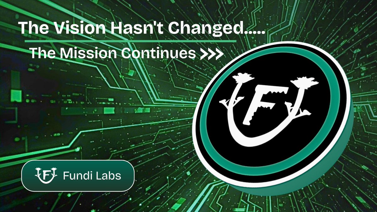 FundiProtocol's tweet image. At @FundiProtocol, our vision has never changed, it’s only getting clearer.

When we started building Fundi, the goal wasn’t just to launch another DeFi protocol or token.

We wanted to create infrastructure for impact, a system where funding change doesn’t depend on trust, third…