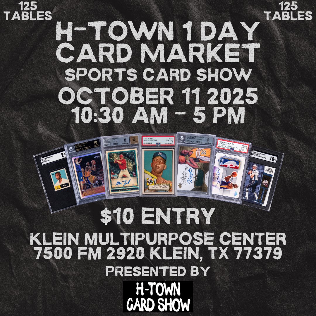 Sports Card Show in Houston this weekend October 11 2025