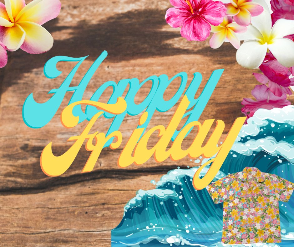 Alison_Brown01's tweet photo. Here's to Friday traditions and weekend adventures! Where will yours take you? #HappyFriday #Weekend #HawaiianShirtFriday https://t.co/07yU2NWtxB