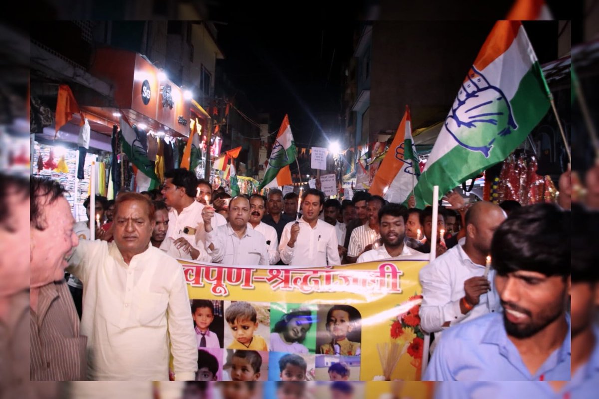 INCMP's tweet image. #छिंदवाड़ा में जहरीली सिरप से मासूम बच्चों की दर्दनाक मौत से पूरे प्रदेश में आक्रोश है।

इस अमानवीय लापरवाही के विरुद्ध गुना के #राघौगढ़ में जिला कांग्रेस कमेटी द्वारा पूर्व मंत्री व जिला कांग्रेस अध्यक्ष श्री जयवर्धन सिंह जी के नेतृत्व में कैंडल मार्च निकालकर दोषियों पर कठोरतम…