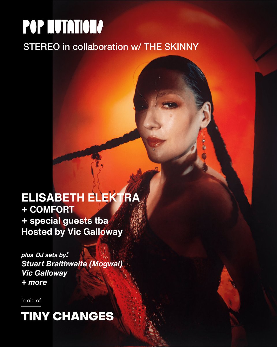 VicGalloway's tweet image. Looking forward to hosting &amp;amp; DJing at the @popmutations X @tinychanges festival on Saturday 18th October... Come &amp;amp; check out Elisabeth Elektra, Comfort, Stuart Braithwaite &amp;amp; yours truly in @stereoglasgow for a guaranteed eargasm! 😘👂❤️
#popmutations #tinychanges #Glasgow #stereo