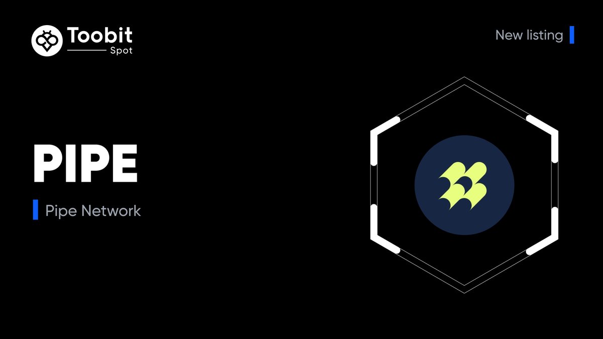 Toobit_official's tweet image. New listing alert🚨
#PIPE is spot-listed on #Toobit!🤩
@pipenetwork 
 
💰Deposit is now open  
⌛️Spot trade ▶️ bit.ly/476erdD
💸Withdrawal opens on ▶️2025-10-11

Learn more👇
bit.ly/46JbXTs

#ToobitNewLIsting #PipeNetwork