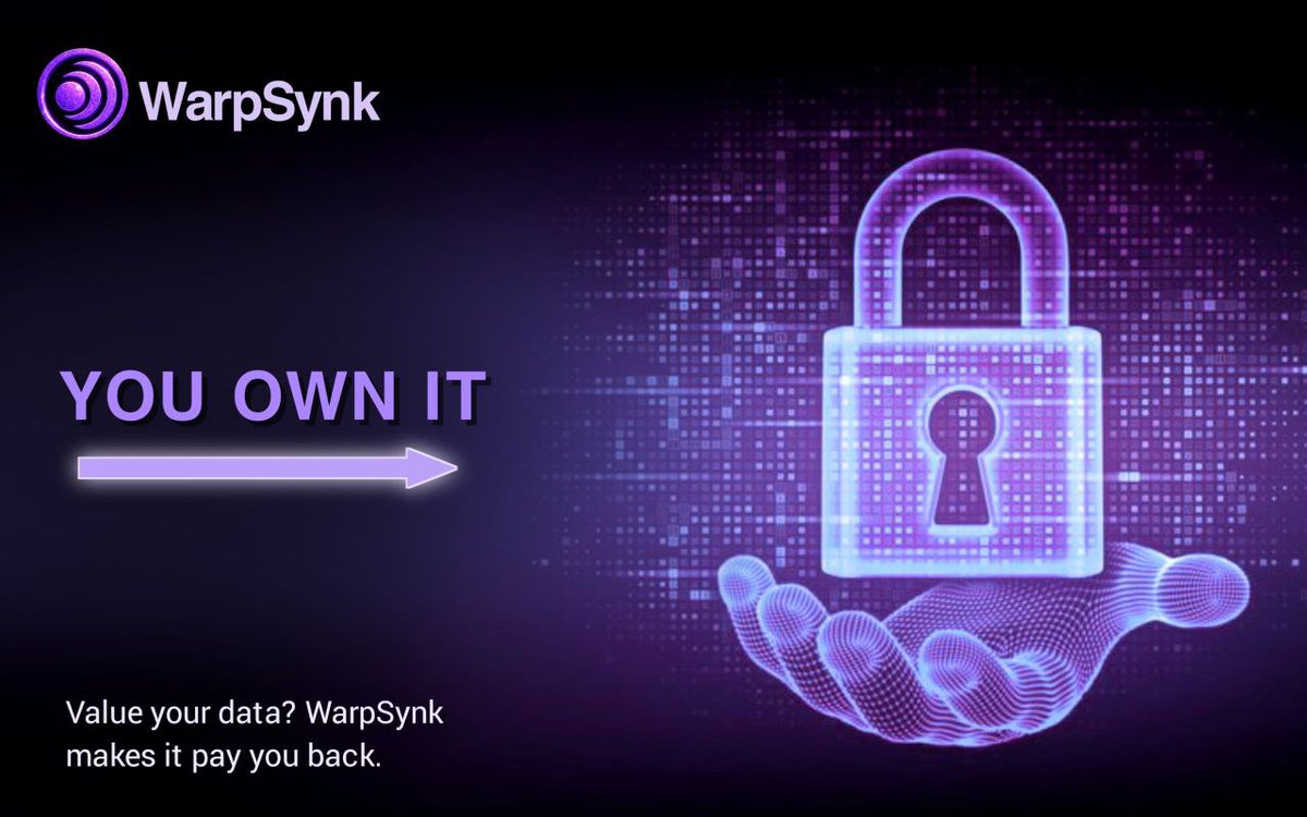 <a href="/WarpSynk/">WarpSynk Protocol</a> is changing the game.

For too long, your data was their product ,tracked, traded, and taken for granted.

With WarpSynk, that ends. 💎

You’re in control.
Decide who gets access.
You earn value.
Turn your data into real rewards.
You own it.
Forever.

This isn’t just