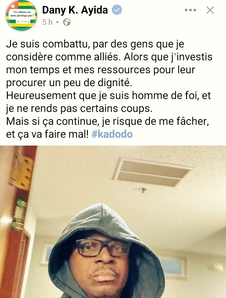 dambe_kombate's tweet image. @DanyAyida se présente en mentor du machin 66, mais n’est en réalité qu’un cheval de Troie.

Derrière les ateliers et les discours se dessinent des #intérêts qui dépassent largement le cadre local. 

Tôt ou tard, le Togo, attentif, saura distinguer ses vrais fils ; les…