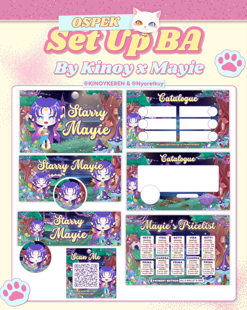 ajaiib's tweet image. HELP RT PLS? makaci! &gt;.&lt;
HelouOu‼️🐈🪽Kenalan yuk sama 4 SET UP CHIBI special COLLAB with KAK MAYIE @nyoretkuy 😋 Ada yang bisa tebak temanya? :3
Nanti set up dalam bentuk file canva, isinya banyak! Lmk kalau ga aman yaa 🫶🏻 Niatnya mau jual besok kalo syudah amann!
#zonauang