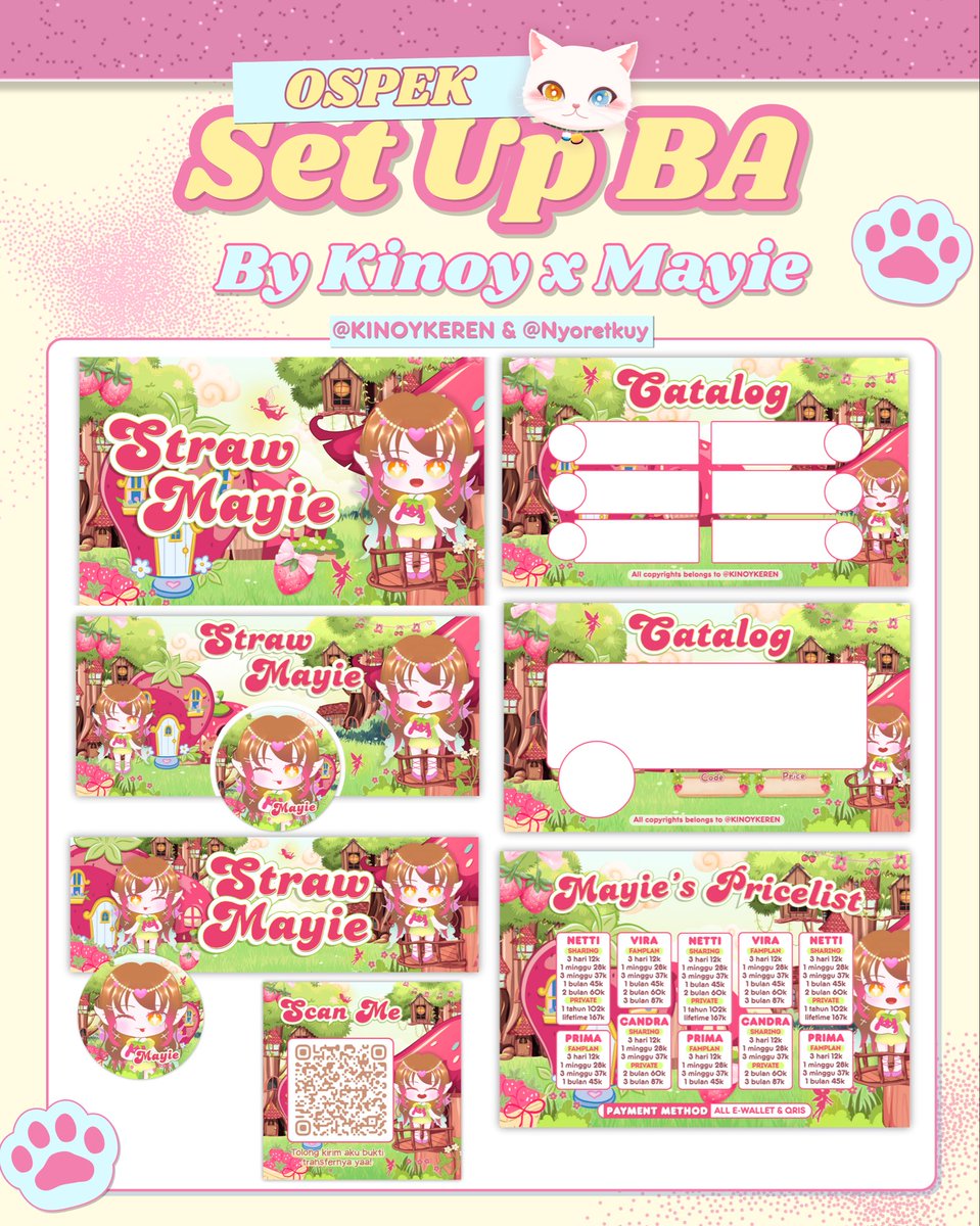 ajaiib's tweet image. HELP RT PLS? makaci! &gt;.&lt;
HelouOu‼️🐈🪽Kenalan yuk sama 4 SET UP CHIBI special COLLAB with KAK MAYIE @nyoretkuy 😋 Ada yang bisa tebak temanya? :3
Nanti set up dalam bentuk file canva, isinya banyak! Lmk kalau ga aman yaa 🫶🏻 Niatnya mau jual besok kalo syudah amann!
#zonauang