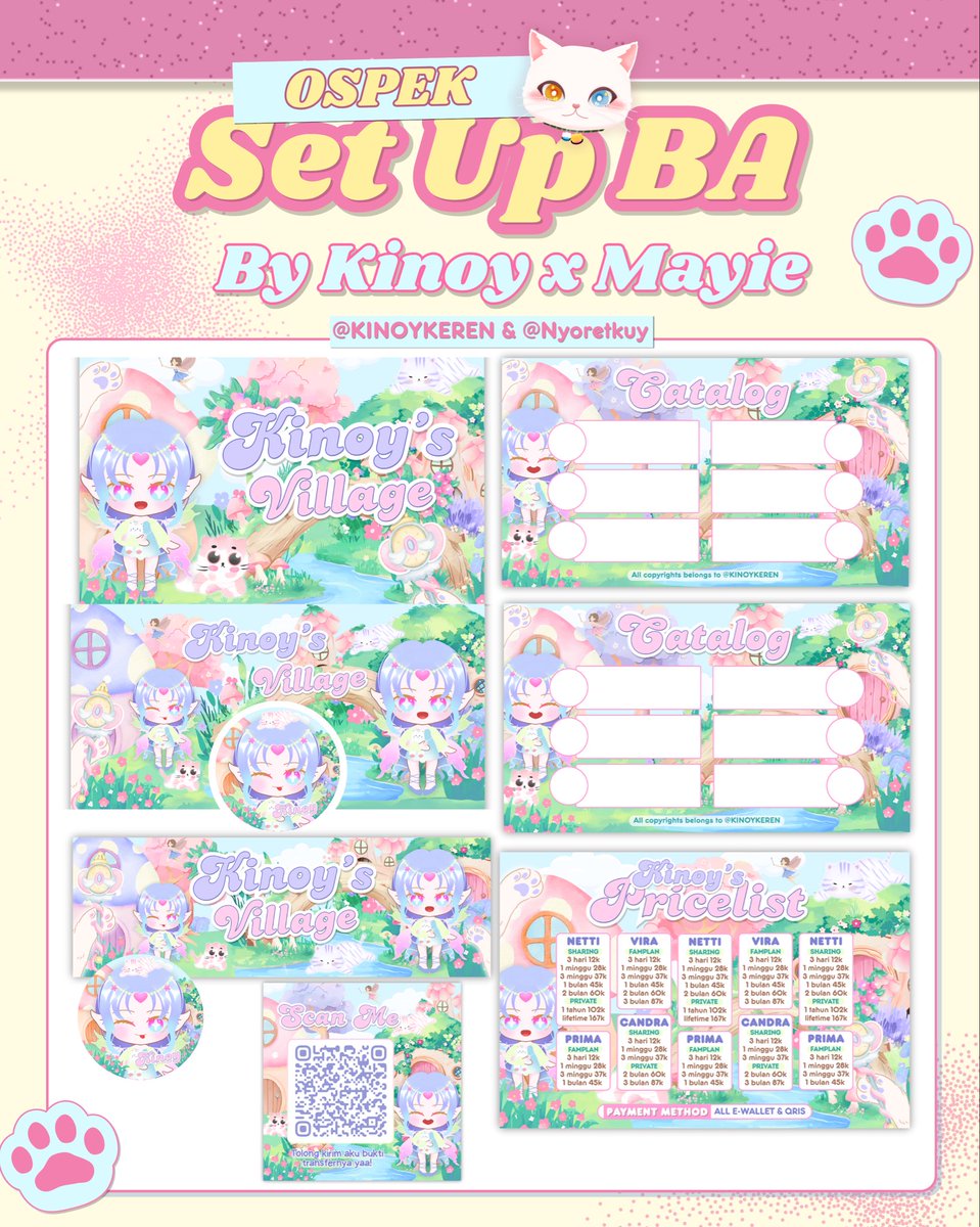 ajaiib's tweet image. HELP RT PLS? makaci! &gt;.&lt;
HelouOu‼️🐈🪽Kenalan yuk sama 4 SET UP CHIBI special COLLAB with KAK MAYIE @nyoretkuy 😋 Ada yang bisa tebak temanya? :3
Nanti set up dalam bentuk file canva, isinya banyak! Lmk kalau ga aman yaa 🫶🏻 Niatnya mau jual besok kalo syudah amann!
#zonauang