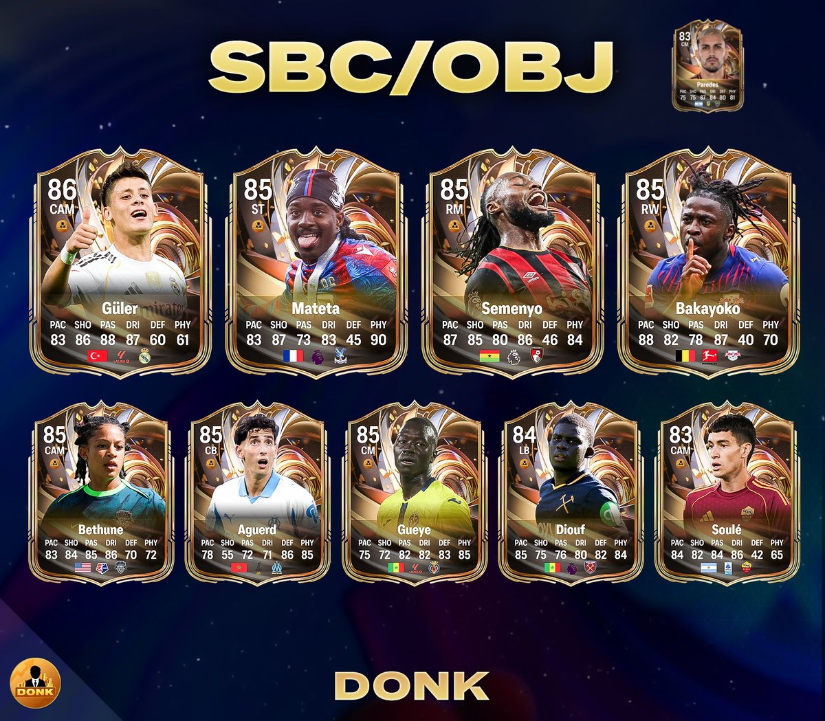DonkTrading's tweet image. 🚨 RATINGS RELOAD - SBC/OBJs 🔥

OFFICIAL STATS 👀

Make sure to follow @DonkTrading ✅
#fc26