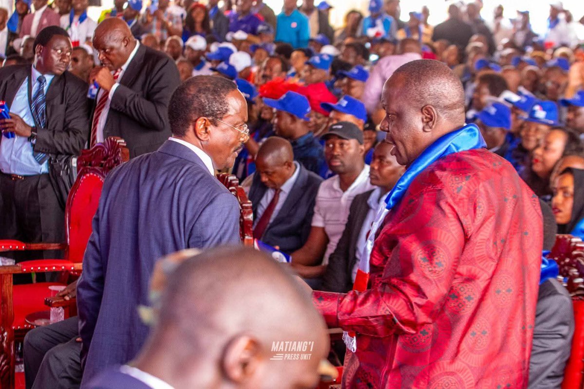 JubileePartyK's tweet image. Earlier today, @RealMatiangi, together with our National Chairman Hon. Saitoti Torome, joined fellow United Opposition principals at the @TheWiperParty National Delegates Convention, held at Uhuru Park, at the invitation of H.E. @skmusyoka