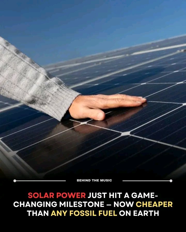 em_swifts38516's tweet image. The world is witnessing a true revolution in energy. In 2024, the cost of producing solar electricity dropped so dramatically that it is now cheaper than any fossil fuel. 

#SolarRevolution #CleanEnergyFuture #SustainableTransition #cleanenergy #future #solarpower #viralpost