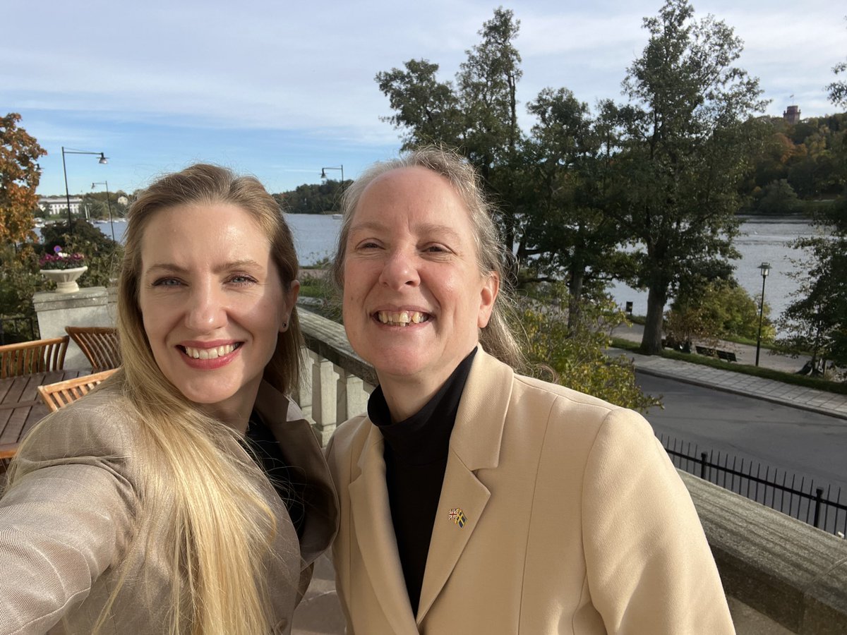 Not a meeting — an afternoon tea ☕️ with a friend and partner, UK Amb. to 🇸🇪<a href="/SamanthaJobUK/">Samantha Job</a>.

Previously she served as Director for Defence and International Security at the UK FCDO — an expert on the very issues that stand at the core of our shared work today. We’ll work together