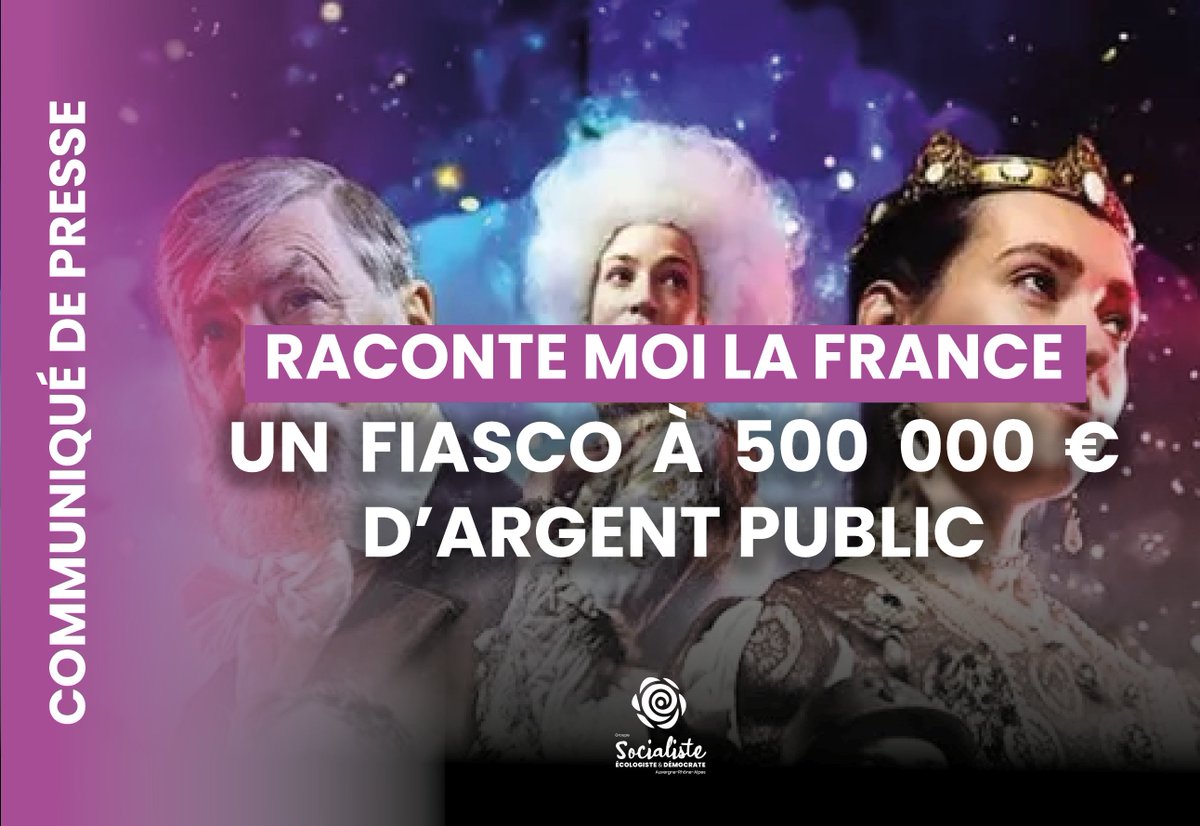 Groupe Socialiste, Ecologiste et Démocrate (@socialistesaura) on Twitter photo ❌Alors que "Raconte-moi la France" est en redressement judiciaire, nous demandons à Fabrice #Pannekoucke d’exiger le remboursement intégral des 500 000 € versés par la Région #AuvergneRhoneAlpes l’an dernier.
📄 Notre communiqué et notre courrier 👇
sed-aura.fr/raconte-moi-la… ❌Alors que "Raconte-moi la France" est en redressement judiciaire, nous demandons à Fabrice #Pannekoucke d’exiger le remboursement intégral des 500 000 € versés par la Région #AuvergneRhoneAlpes l’an dernier.
📄 Notre communiqué et notre courrier 👇
sed-aura.fr/raconte-moi-la…