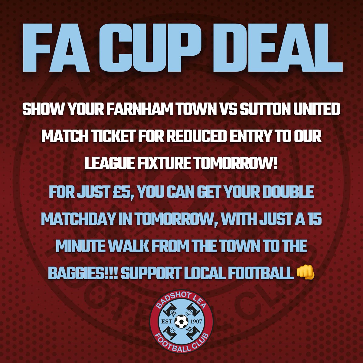 Badshot Lea FC tweet media