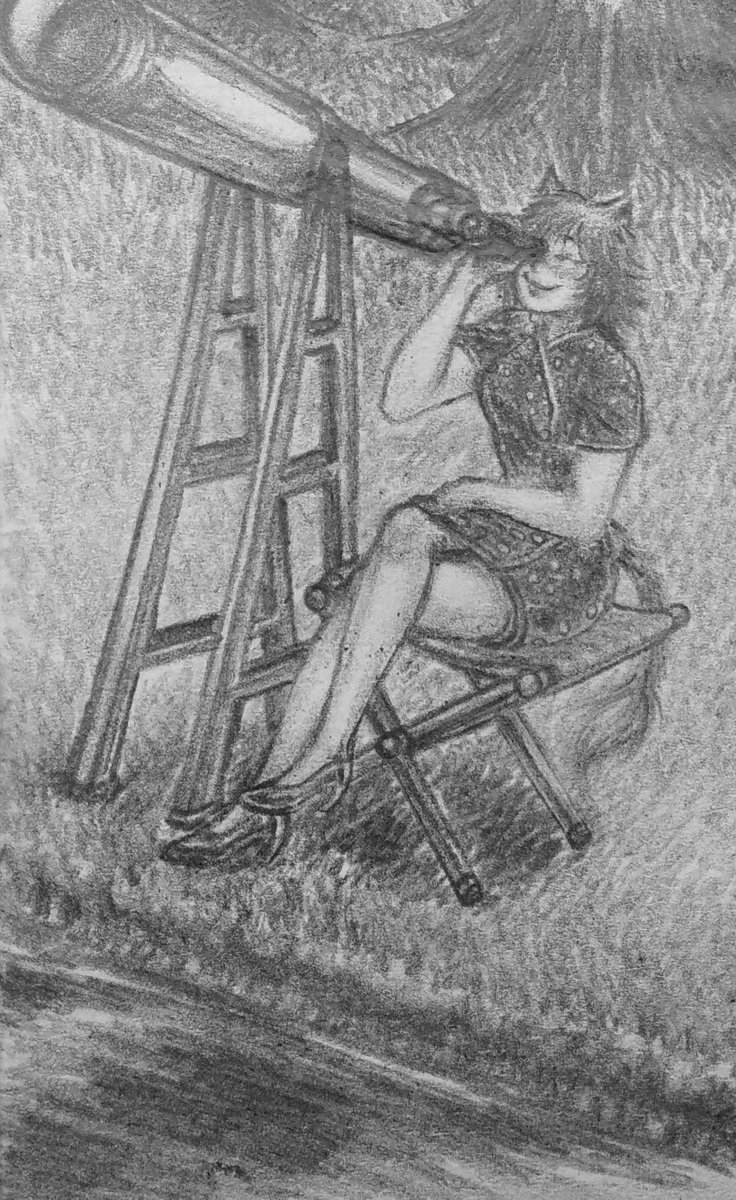 ethelbelfeline's tweet image. TelescoPE PEeRing - PiER 

[HD]

Inspired by a prrompt - The first thing that came to mind in connection to it was the starry sky, so here&apos;s a little science(-fiction) pic...