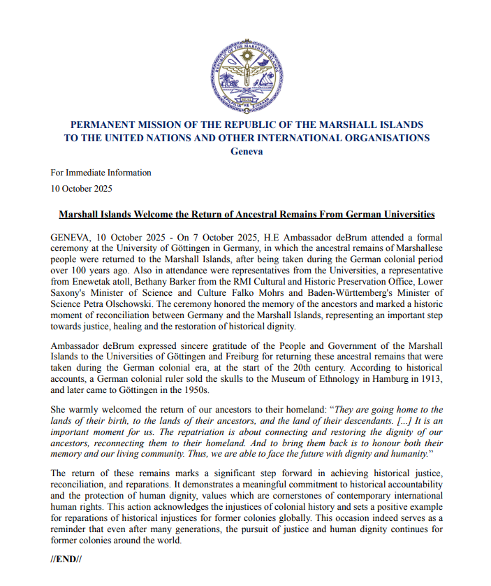 Marshall Islands Permanent Mission in Geneva tweet media