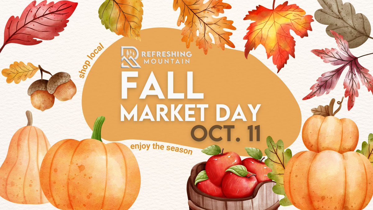 RefreshingMount's tweet image. Fall Market Day is tomorrow! 🍂 Bring the family for a fun community day filled with hand-picked local vendors, exclusive giveaways, and special adventure discounts you can only get on-site. Enjoy shopping local, sipping coffee from our café, and making memories with us.
