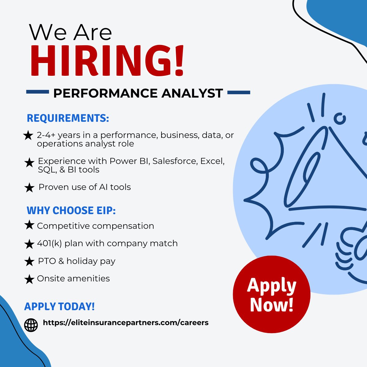 EliteIP's tweet photo. We’re looking for a Performance Analyst who can turn data into direction &amp; insight into impact. 📊

💰 Competitive pay + 401(k) match
📍 Onsite in Tampa, FL
🥇Recognized as a Top Workplace in the U.S. 
🏋️‍♀️Free on-site gym &amp; wellness room

Apply today: https://t.co/OjpKEBL9vZ https://t.co/4NNwaKrJrs