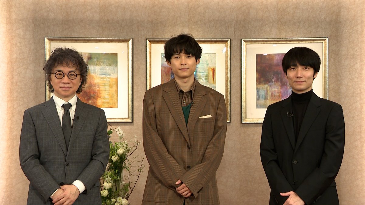 fujitv's tweet image. 🌟本日もフジテレビの番組をご覧いただき、ありがとうございました📺✨

あす午前7時『#ボクらの時代』 は
松村北斗×新海誠×奥山由之🌸🚉🌙🎥

名作アニメを初の実写化！！
主演・松村北斗
原作・新海誠
監督・奥山由之　が語り合う🎬💫
実写化の壁や意外な共通の趣味とは？
おたのしみに🤲✨…