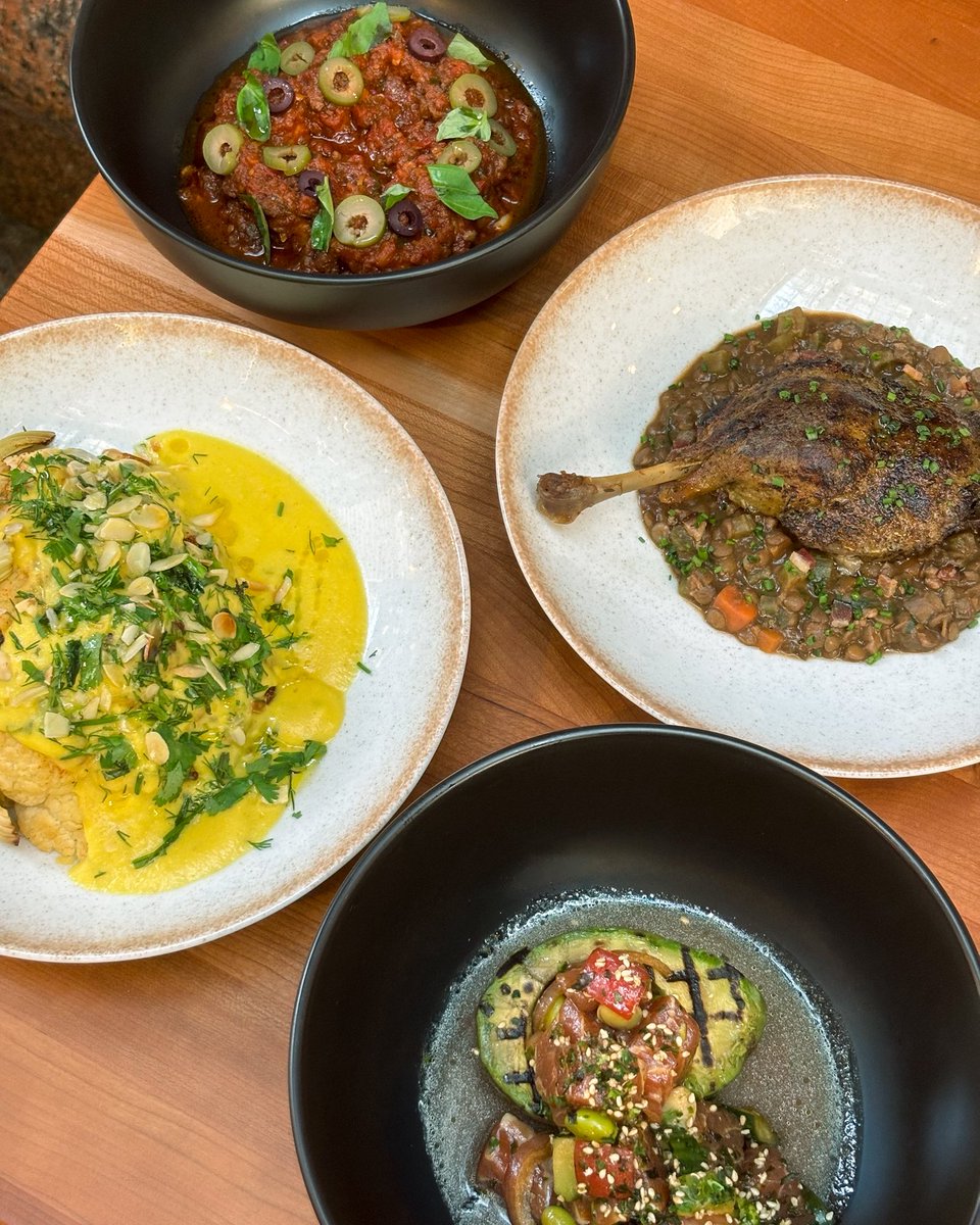 New season, new dishes at Sohm Bar! We’ve got Crispy Duck Leg, Potato Gnocchi, Grilled Avocado Salmon Poke, and Whole Roasted Cauliflower🍷🍽️