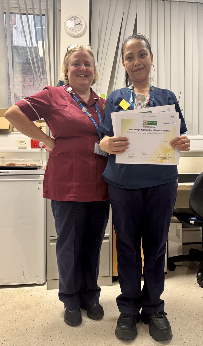 karhod21's tweet photo. Another great week in #TeamHaem @ImperialPeople celebrating #Daisy nominations from grateful patients and families in recognition of excellent care and kindness. Well done Abby (Dacie) &amp; Elvie (RHTU) @MLU_PTE @DAISY4Nurses @FatimaNave48547 @adliteb @majhoye @VictoriaOpokuA2 https://t.co/23fhGNgdqp