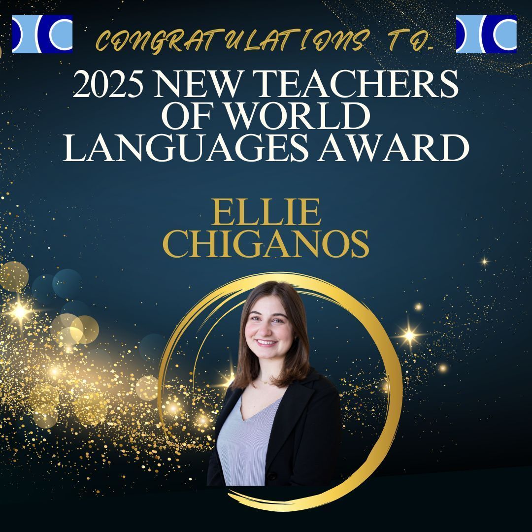 Congratulations to the 2025 ICTFL New Teachers of World Language Award Recipients Ellie Chiganos, Brian Garcia Robles, and Kaysee Williams.