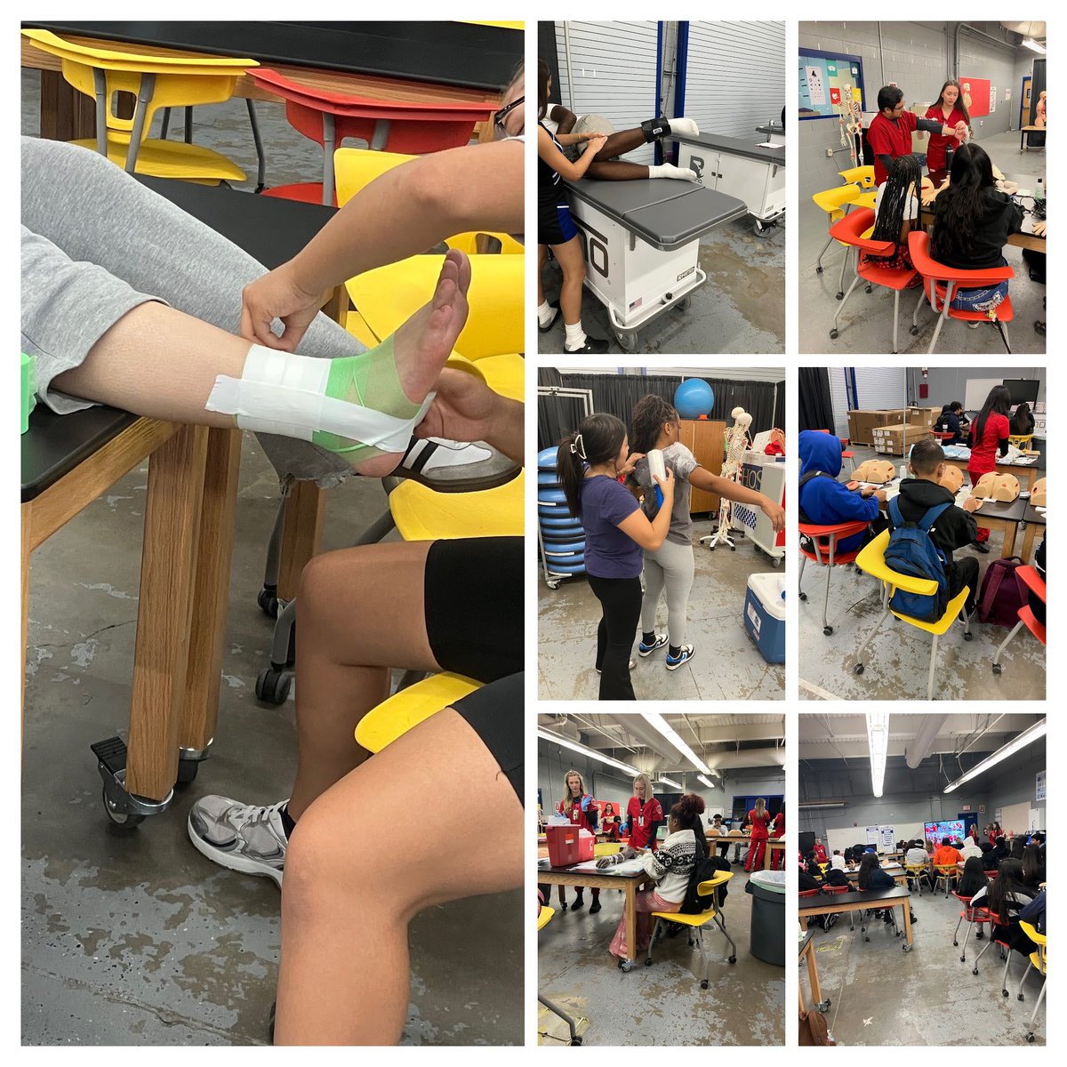 Our <a href="/ClarkCountySch/">CCSD</a> <a href="/CCSDMagnet/">CCSD Magnet Schools</a> <a href="/CTEinCCSD/">CCSD #CareerTechEd</a>  @DPHS_Jag Sports Medicine students are putting their skills into action! 💪 Hands-on physical therapy training with our student athletes - real experience, real impact. #Medicine #1forkids <a href="/MagnetSchlsMSA/">Magnet Schools of America</a>