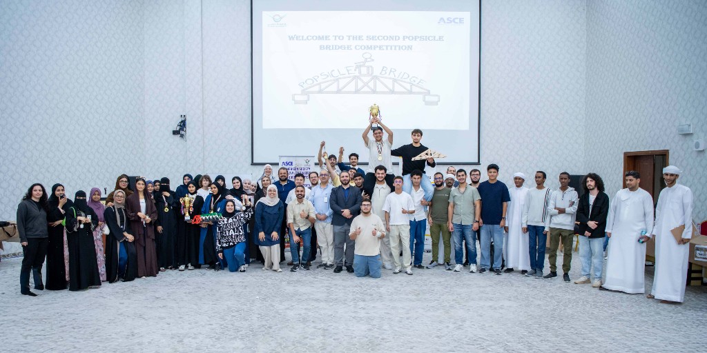نظّم فرع فرع جمعية المهندسين المدنيين الأمريكيين الطلابي بالتعاون مع برنامج الهندسة المدنية النسخة الثانية من مسابقة الجسر المصنوع من أعواد المثلجات في مقر الجامعة بأبوظبي، حيث اجتمع طلبة الهندسة من مقري العين وأبوظبي في أجواء مليئة بالحماس والعمل الجماعي. 
أتاحت المسابقة للطلبة